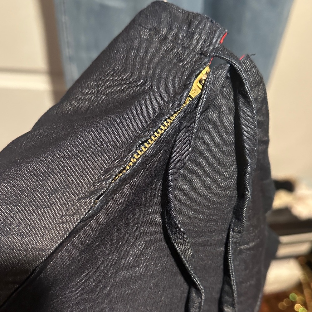 Navy Blue Soft Denim Women's Skirt - Picture 3 of 3